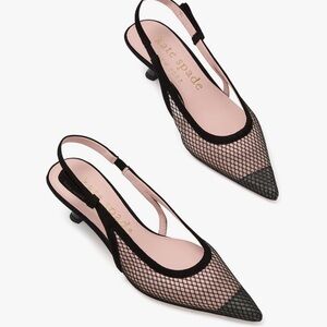 Kate Spade Black and Pink Mesh Heels
